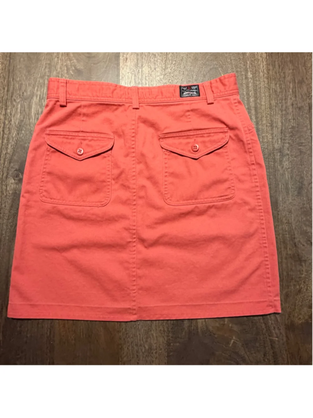 Women's Polo Ralph Lauren Coral Chino A-Line Mini Skirt Size Small